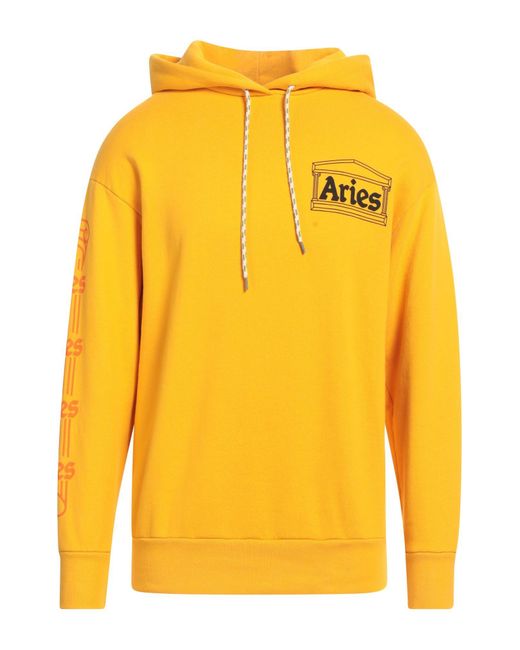 Aries Yellow Sweatshirt Cotton for men