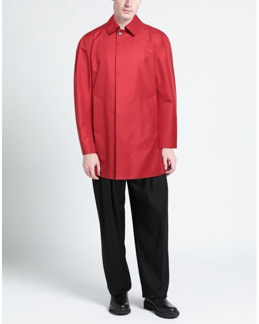 KIRED Red Overcoat & Trench Coat for men