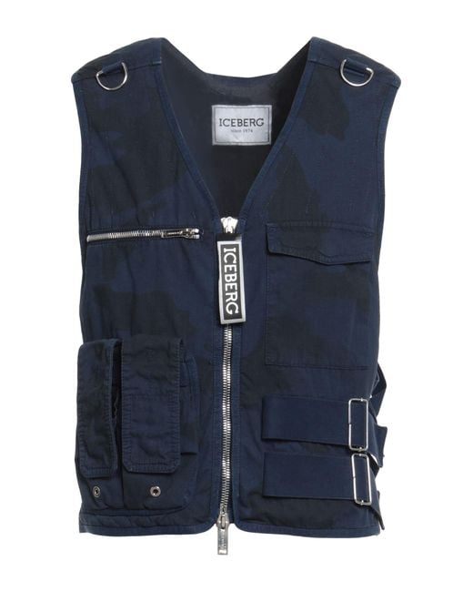 Iceberg Blue Gilet for men