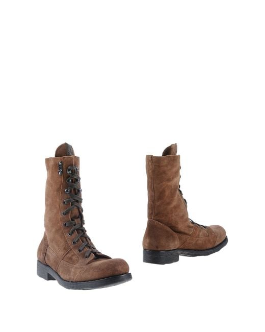 O.x.s. Brown Ankle Boots