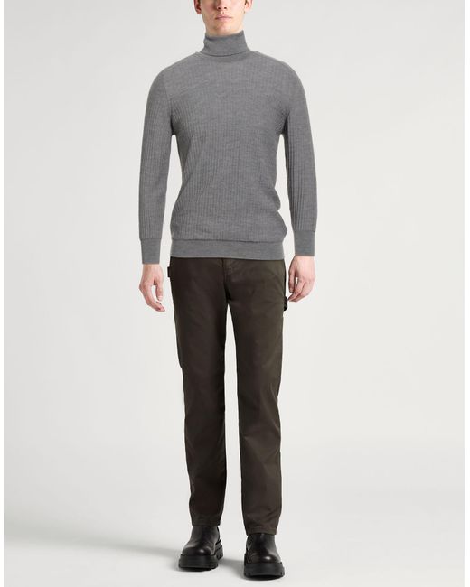 Roberto Collina Gray Turtleneck Wool for men