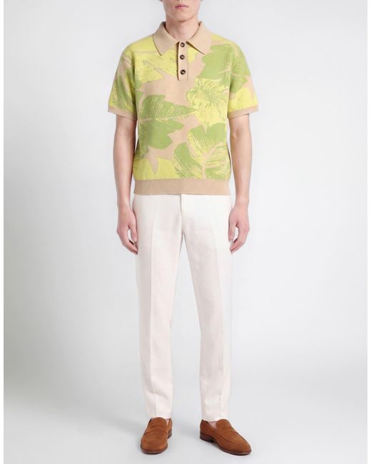 Amaranto Yellow Lime Polo Shirt Cotton for men