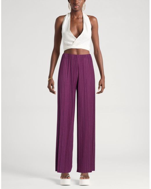 Toy G. Purple Mauve Pants Viscose, Polyester, Elastane