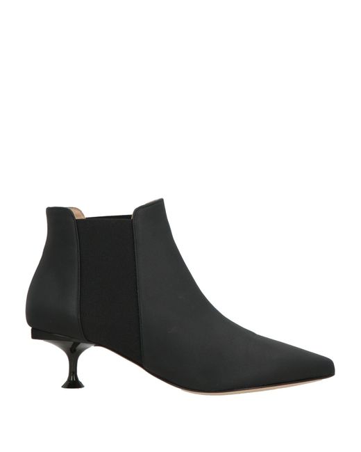 Sergio Rossi Women's Black Ankle Boots Calfskin