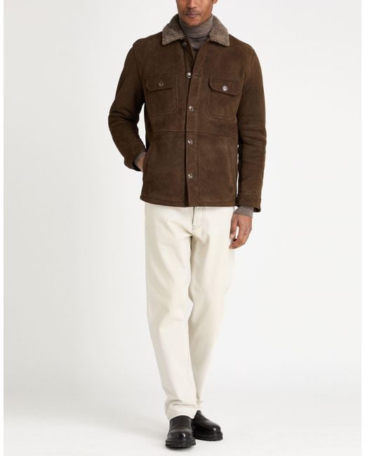 Barba Napoli Brown Shearling & Teddy for men