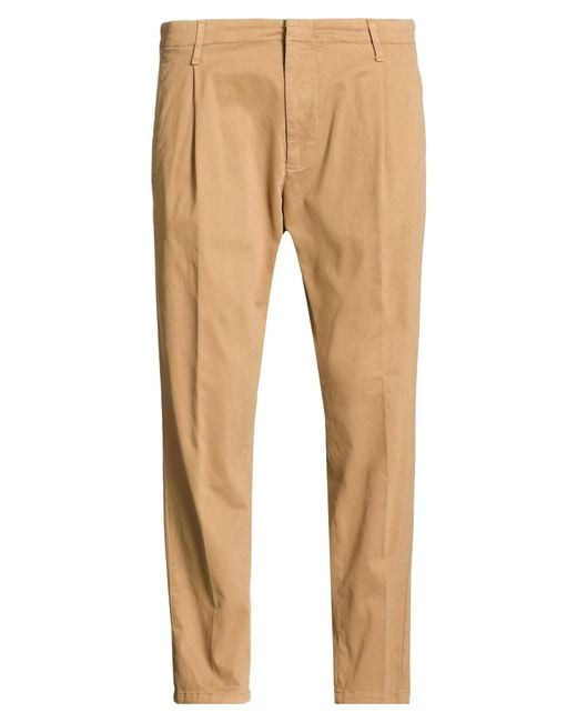 Dondup Natural Camel Pants Cotton, Elastane for men