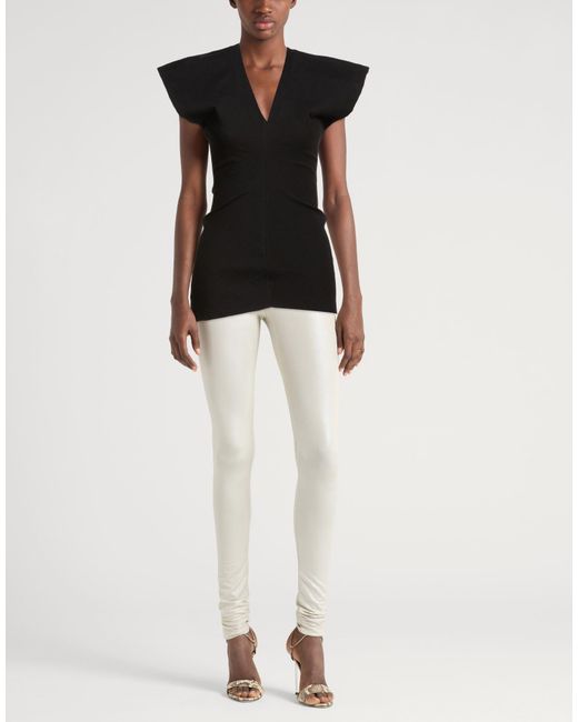 Uma Wang Black Top Linen, Viscose, Elastane