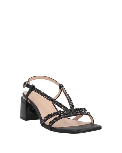 Pinko Black Sandals Leather