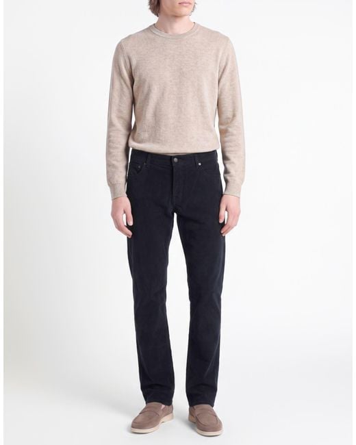 Moorer Blue Pants Cotton, Elastane for men