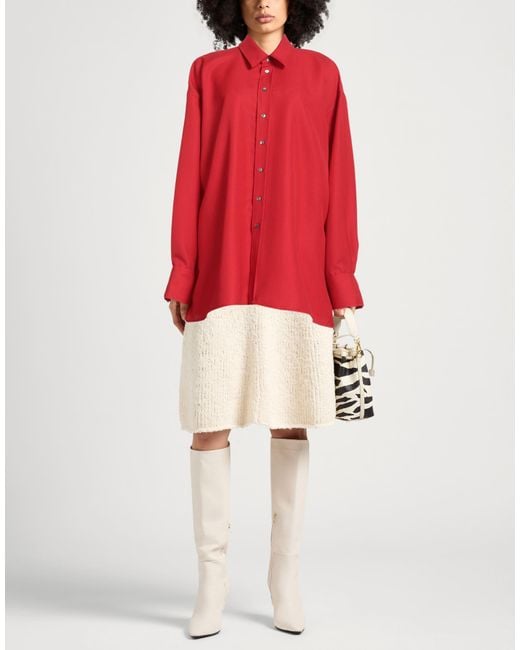 AMI Red Shirt Virgin Wool