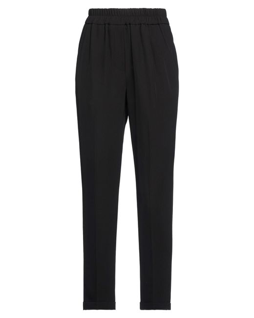 Via Masini 80 Black Pants Polyester, Eco Polyester