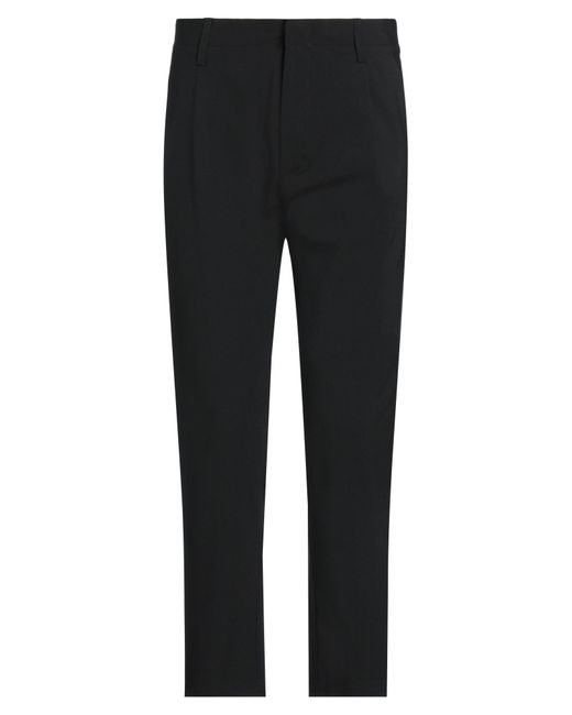 Dondup Black Pants Polyester, Virgin Wool, Elastane for men