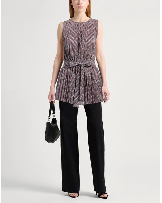 Kaos Purple Plum Top Polyamide, Metallic Polyester, Viscose