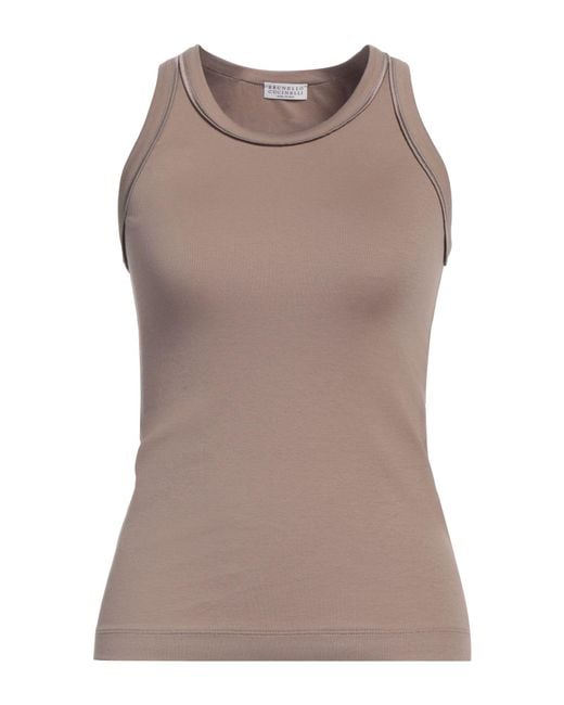 Brunello Cucinelli Brown Tank Top