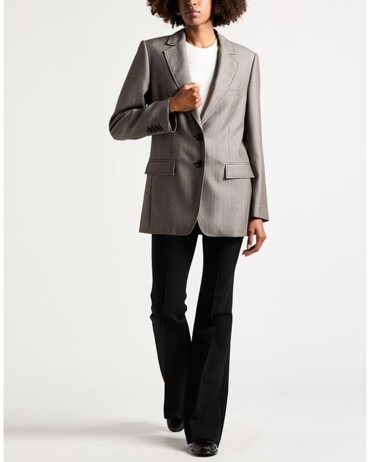 Alberta Ferretti Brown Blazer Polyester, Virgin Wool, Elastane