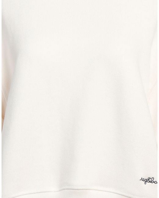 Rag & Bone White Cream Sweatshirt Cotton, Polyester, Elastane