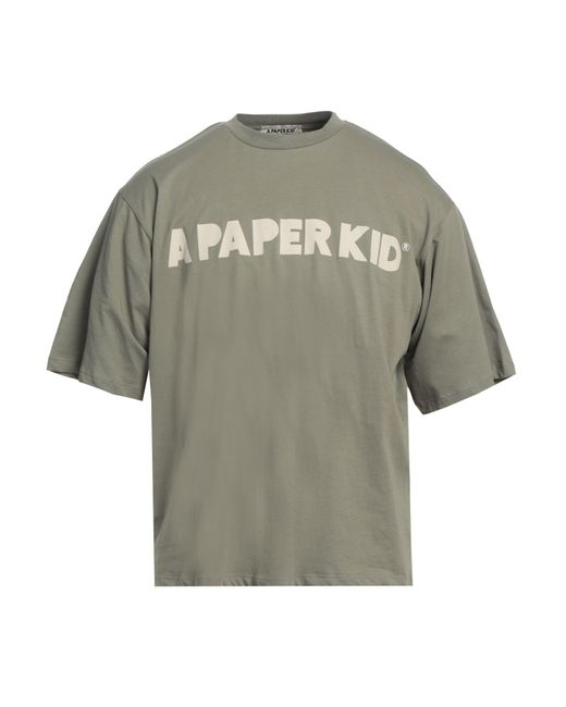 A PAPER KID Gray T-shirt for men