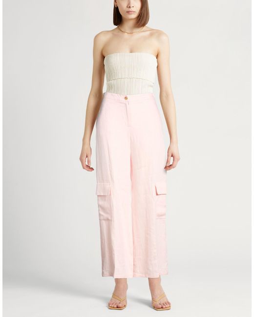 Barba Napoli Pink Pants Linen