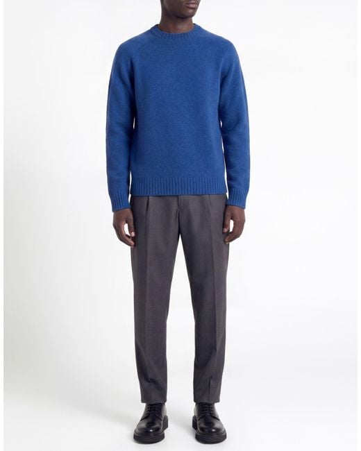 Messagerie Blue Sweater Virgin Wool for men