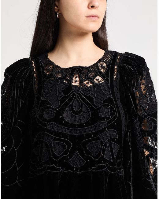 Sea Black Mini Dress Polyester