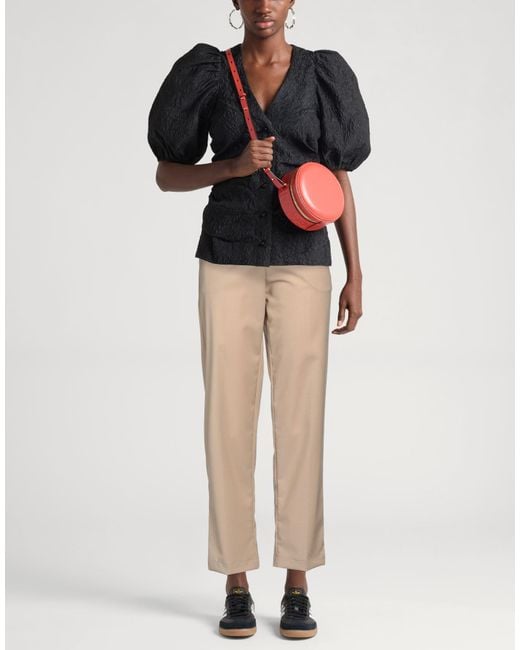 MEIMEIJ Natural Pants Polyester, Wool, Elastane, Acetate