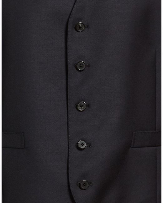 Caruso Black Tailored Vests for men