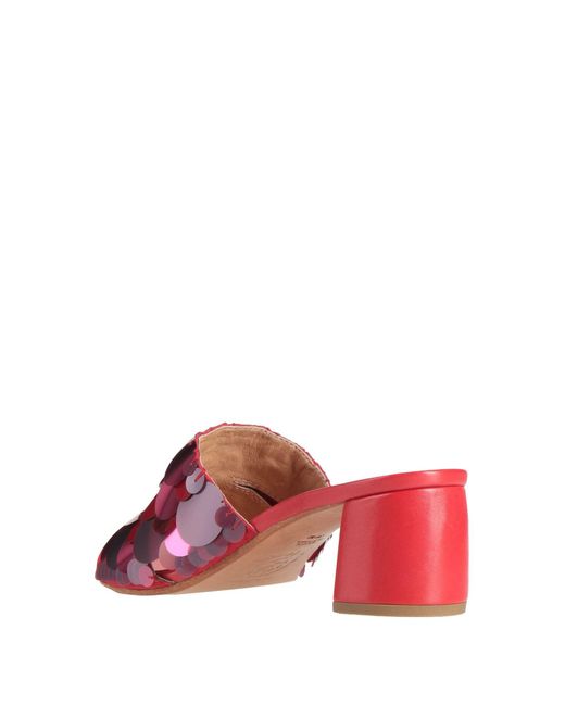 Maliparmi Red Sandals Textile Fibers
