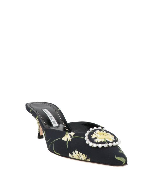Manolo Blahnik Black Mules & Clogs