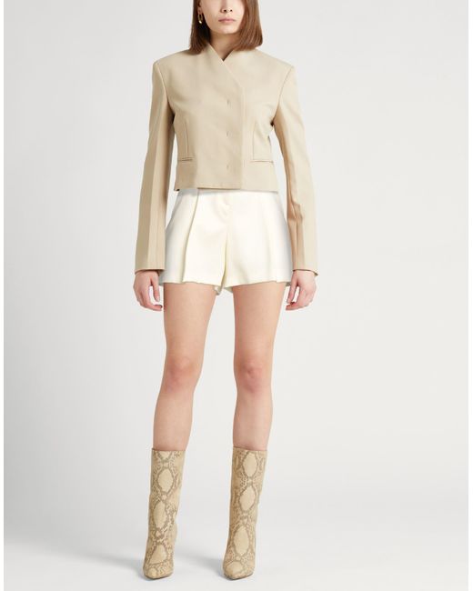 Fabiana Filippi Natural Cream Shorts & Bermuda Shorts Virgin Wool