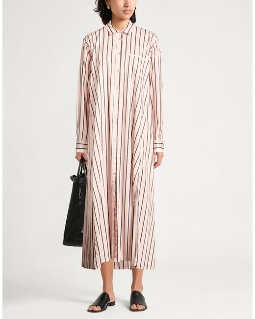 Forte_forte Pink Light Midi Dress Cotton