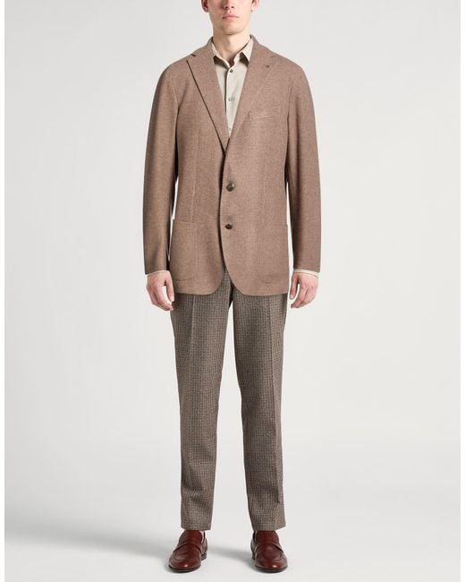 Tagliatore Brown Blazer Virgin Wool, Polyamide for men