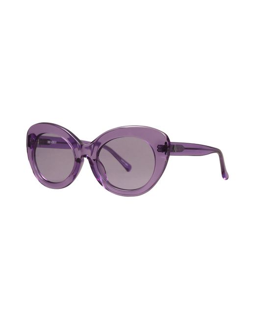 The Attico x Linda Farrow Purple Sunglasses