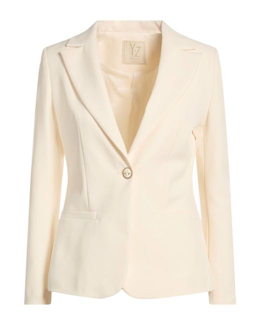 Yes Zee Natural Urban Chic Ivory Blazer Polyester, Elastane