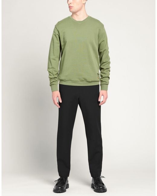 Dekker Green Military Sweatshirt Cotton, Elastane for men