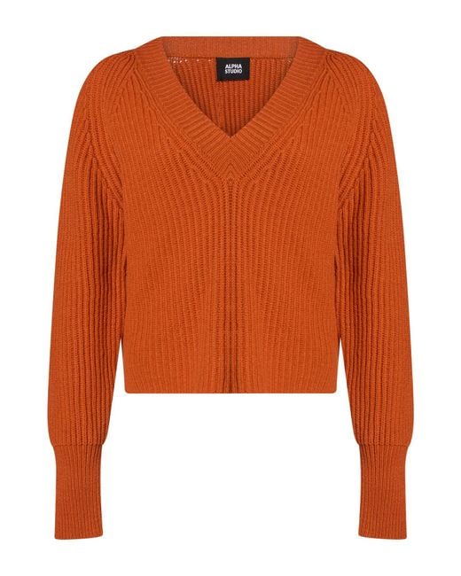 Pullover Alpha Studio de color Orange