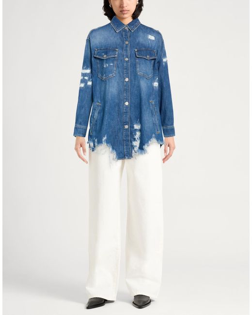 Gaelle Paris Blue Denim Outerwear