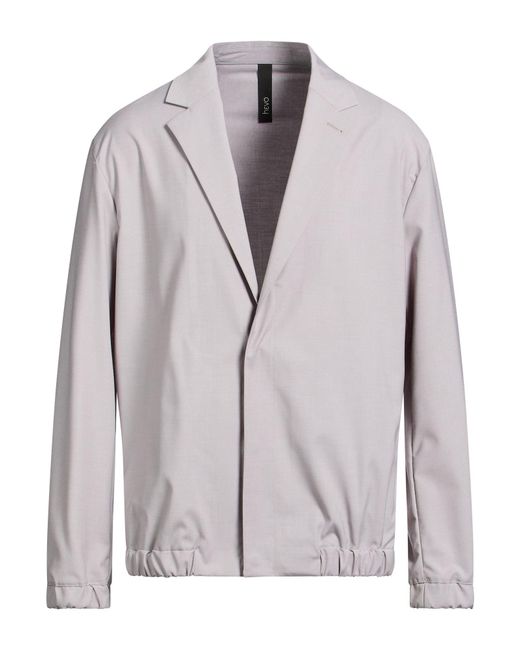 Hevò Gray Light Jacket Polyester, Viscose, Elastic Fibres for men