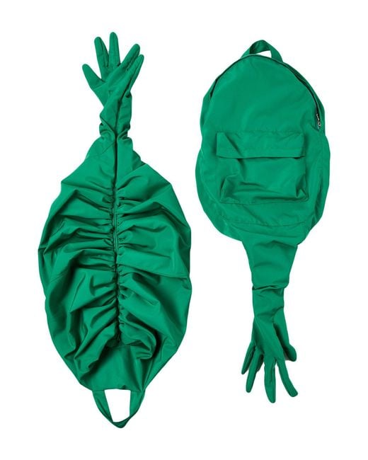 Moschino Green Gloves Polyester