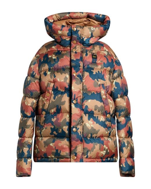 Blauer Multicolor Puffer for men