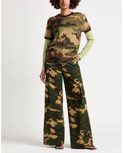 Moschino Natural Military T-Shirt Polyamide, Elastane