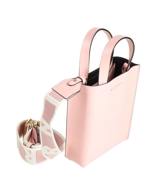 Marni Pink Handbag Cow Leather