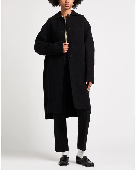 Jil Sander Black Coat Virgin Wool