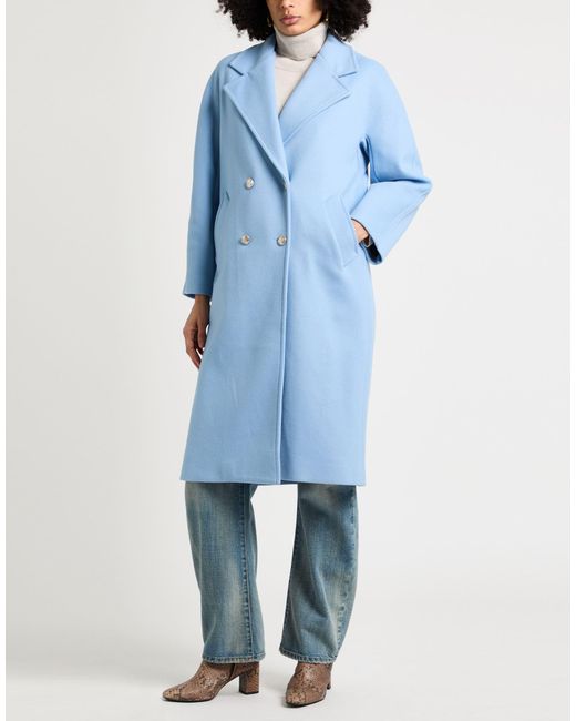 Le Volière Blue Light Coat Polyester