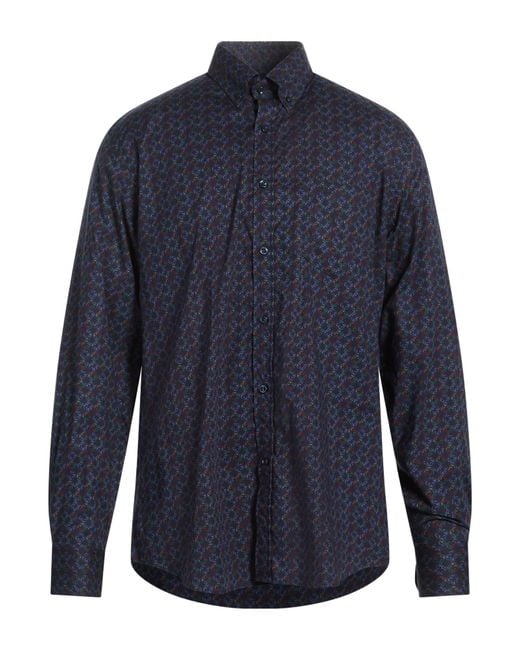 Paul & Shark Blue Midnight Shirt Cotton, Elastane for men