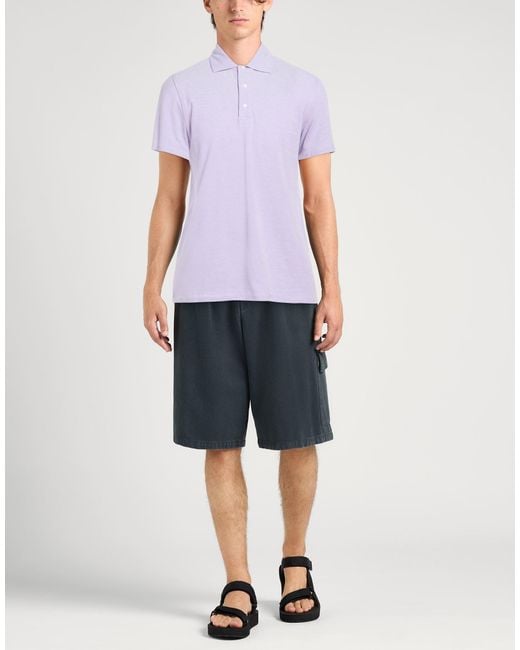 Isaia Purple Lilac Polo Shirt Cotton for men