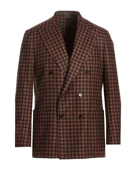 Sartorio Napoli Brown Blazer Cashmere for men