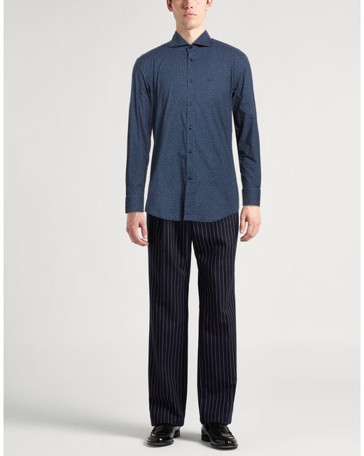 Paul & Shark Blue Midnight Shirt Cotton, Elastane for men