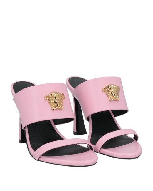 Versace Sandals Calfskin in Pink | Lyst