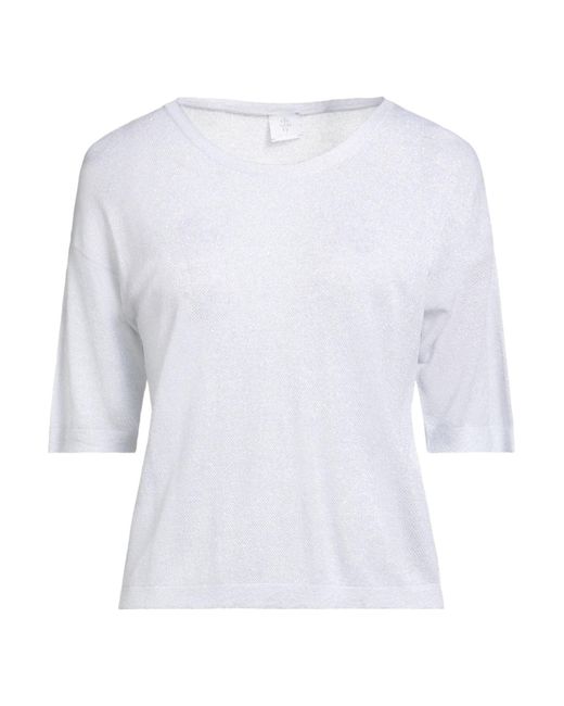 Eleventy White Pullover