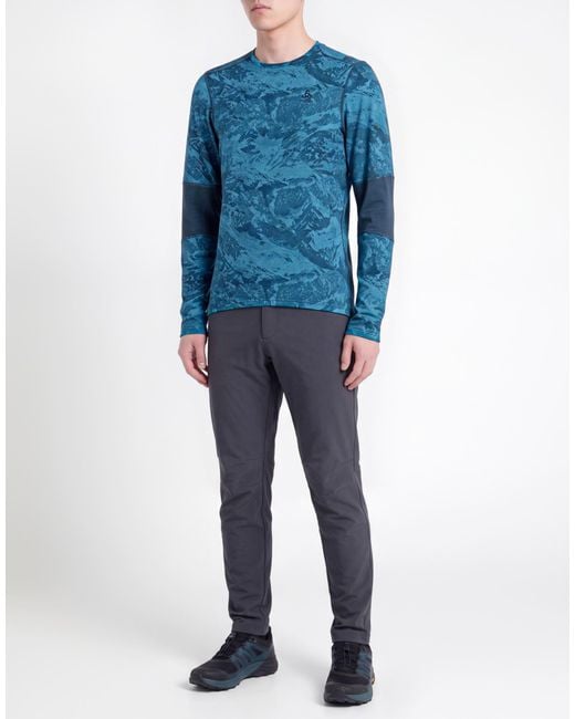 Odlo Blue Azure T-Shirt Recycled Polyester, Elastane for men